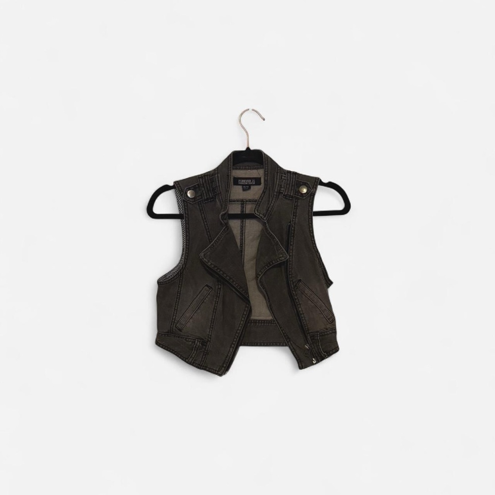 Charcoal Denim Vest